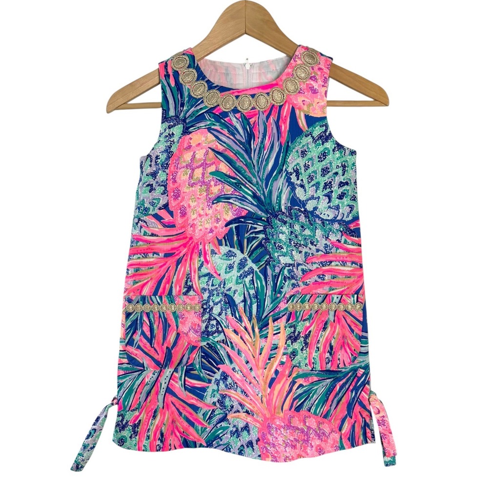 Lilly Pulitzer Girls‎ Mini Lilly Gypset Paradise Pineapple Print Dress Size 7